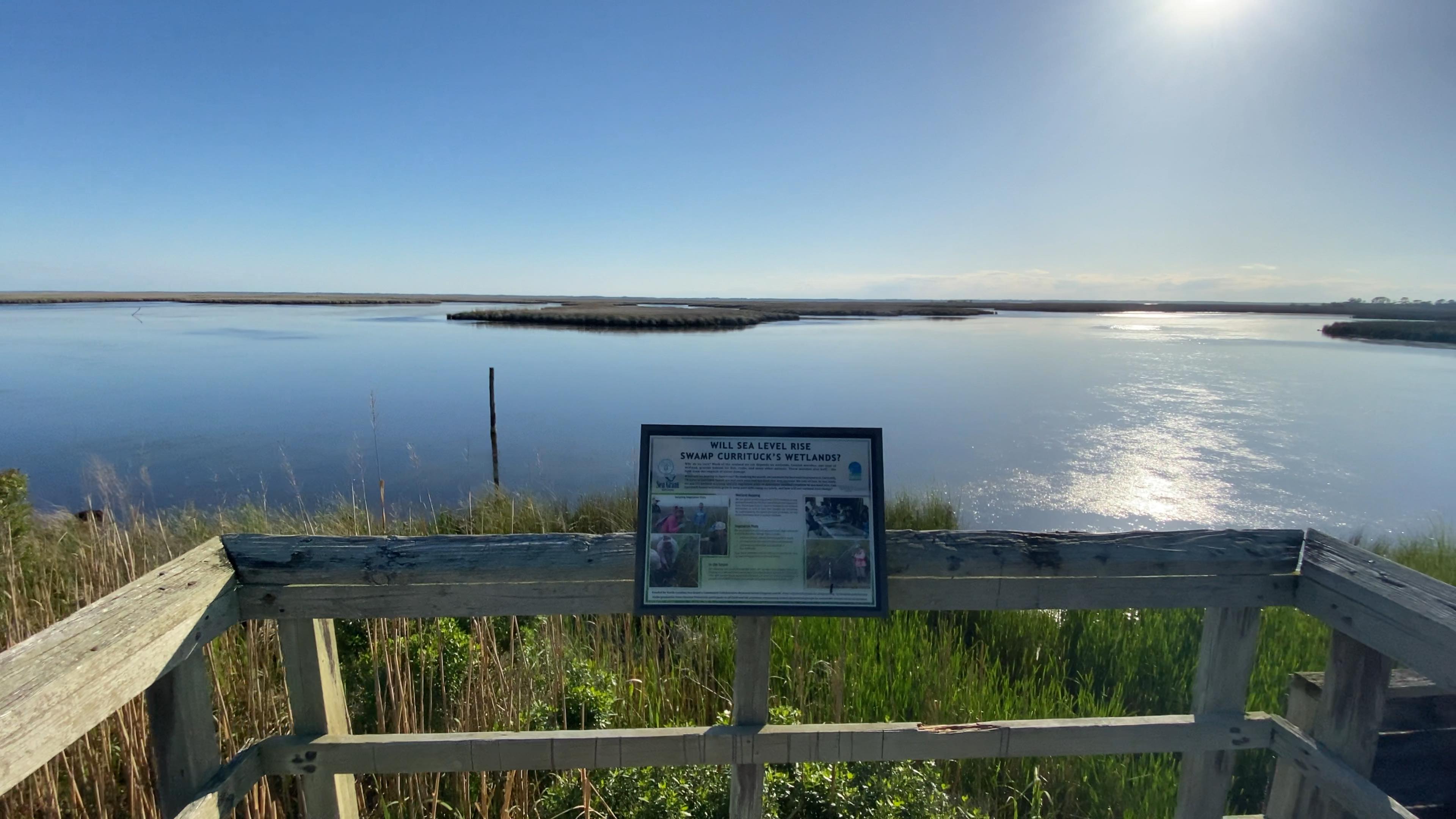 The first scenic overlook on the Pine Island Nature Trail