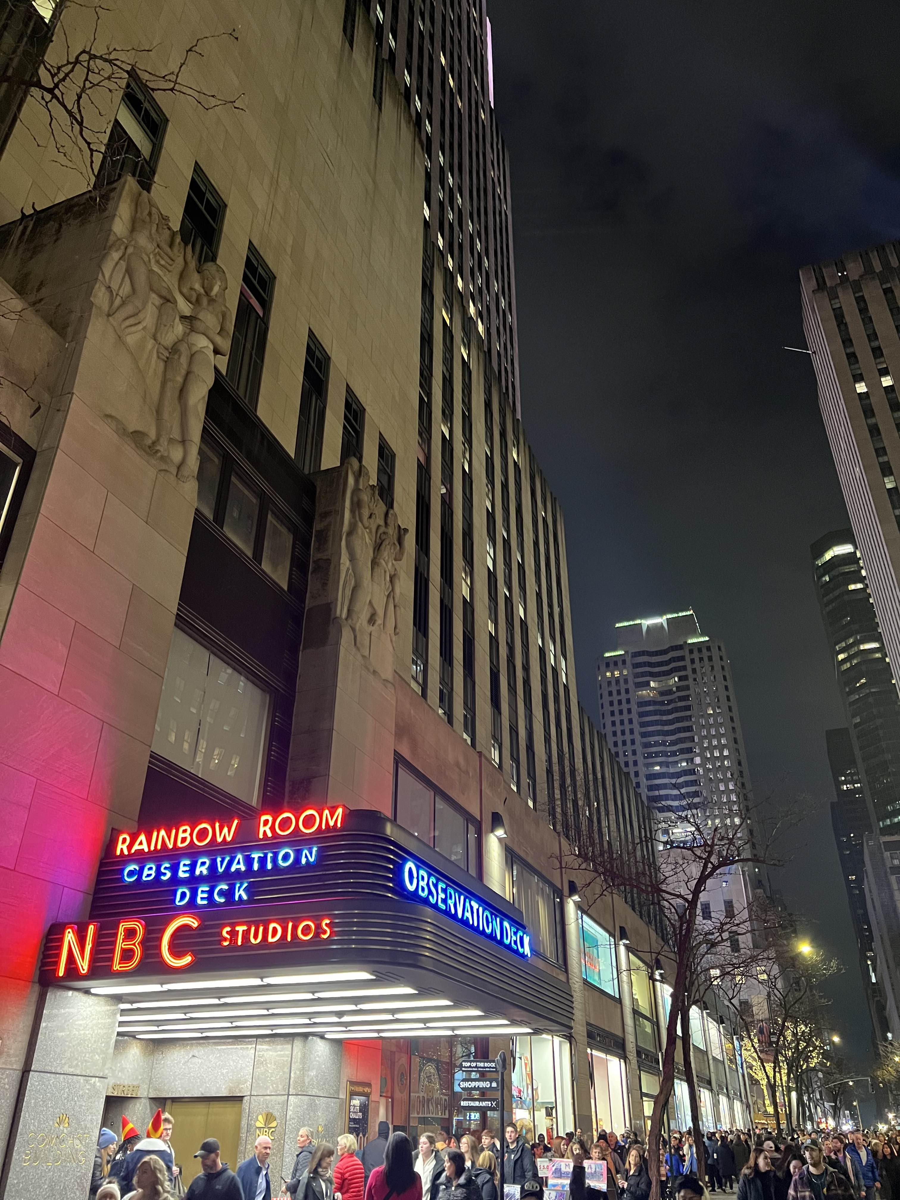 NBC Studios at Rockefeller Center entrance